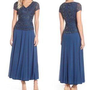 Pisarro Nights Beaded V-Neck Gown Size 4